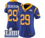 Women's Nike Los Angeles Rams #29 Eric Dickerson Royal Blue Alternate Vapor Untouchable Limited Player Super Bowl LIII Bound NFL Jersey