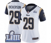 Women's Nike Los Angeles Rams #29 Eric Dickerson White Vapor Untouchable Limited Player Super Bowl LIII Bound NFL Jersey