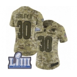 Women's Nike Los Angeles Rams #30 Todd Gurley Limited Camo 2018 Salute to Service Super Bowl LIII Bound NFL Jersey