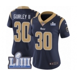 Women's Nike Los Angeles Rams #30 Todd Gurley Navy Blue Team Color Vapor Untouchable Limited Player Super Bowl LIII Bound NFL Jersey