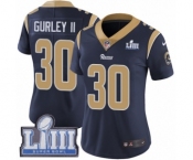 Women's Nike Los Angeles Rams #30 Todd Gurley Navy Blue Team Color Vapor Untouchable Limited Player Super Bowl LIII Bound NFL Jersey