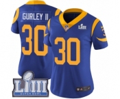 Women's Nike Los Angeles Rams #30 Todd Gurley Royal Blue Alternate Vapor Untouchable Limited Player Super Bowl LIII Bound NFL Jersey