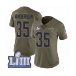 Women's Nike Los Angeles Rams #35 C.J. Anderson Limited Olive 2017 Salute to Service Super Bowl LIII Bound NFL Jersey