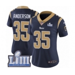 Women's Nike Los Angeles Rams #35 C.J. Anderson Navy Blue Team Color Vapor Untouchable Limited Player Super Bowl LIII Bound NFL Jersey