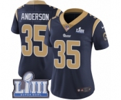 Women's Nike Los Angeles Rams #35 C.J. Anderson Navy Blue Team Color Vapor Untouchable Limited Player Super Bowl LIII Bound NFL Jersey