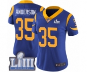 Women's Nike Los Angeles Rams #35 C.J. Anderson Royal Blue Alternate Vapor Untouchable Limited Player Super Bowl LIII Bound NFL Jersey