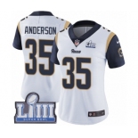 Women's Nike Los Angeles Rams #35 C.J. Anderson White Vapor Untouchable Limited Player Super Bowl LIII Bound NFL Jersey