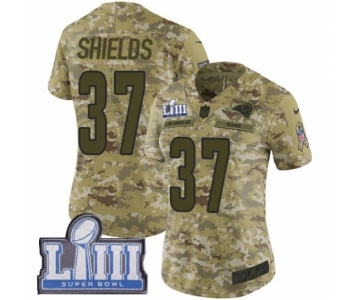 Women's Nike Los Angeles Rams #37 Sam Shields Limited Camo 2018 Salute to Service Super Bowl LIII Bound NFL Jersey