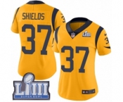 Women's Nike Los Angeles Rams #37 Sam Shields Limited Gold Rush Vapor Untouchable Super Bowl LIII Bound NFL Jersey