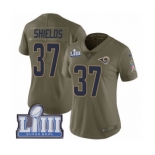 Women's Nike Los Angeles Rams #37 Sam Shields Limited Olive 2017 Salute to Service Super Bowl LIII Bound NFL Jersey