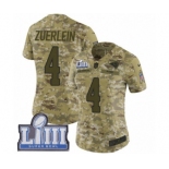 Women's Nike Los Angeles Rams #4 Greg Zuerlein Limited Camo 2018 Salute to Service Super Bowl LIII Bound NFL Jersey