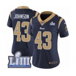 Women's Nike Los Angeles Rams #43 John Johnson Navy Blue Team Color Vapor Untouchable Limited Player Super Bowl LIII Bound NFL Jersey