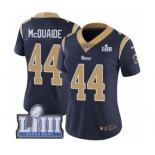 Women's Nike Los Angeles Rams #44 Jacob McQuaide Navy Blue Team Color Vapor Untouchable Limited Player Super Bowl LIII Bound NFL Jersey