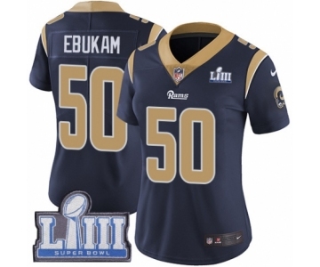 Women's Nike Los Angeles Rams #50 Samson Ebukam Navy Blue Team Color Vapor Untouchable Limited Player Super Bowl LIII Bound NFL Jersey