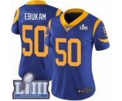 Women's Nike Los Angeles Rams #50 Samson Ebukam Royal Blue Alternate Vapor Untouchable Limited Player Super Bowl LIII Bound NFL Jersey