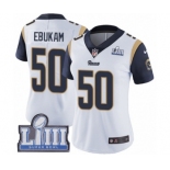 Women's Nike Los Angeles Rams #50 Samson Ebukam White Vapor Untouchable Limited Player Super Bowl LIII Bound NFL Jersey