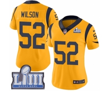 Women's Nike Los Angeles Rams #52 Ramik Wilson Limited Gold Rush Vapor Untouchable Super Bowl LIII Bound NFL Jersey