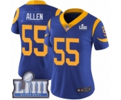 Women's Nike Los Angeles Rams #55 Brian Allen Royal Blue Alternate Vapor Untouchable Limited Player Super Bowl LIII Bound NFL Jersey