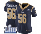 Women's Nike Los Angeles Rams #56 Dante Fowler Jr Navy Blue Team Color Vapor Untouchable Limited Player Super Bowl LIII Bound NFL Jersey