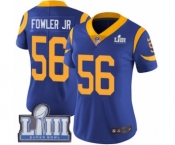 Women's Nike Los Angeles Rams #56 Dante Fowler Jr Royal Blue Alternate Vapor Untouchable Limited Player Super Bowl LIII Bound NFL Jersey