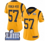 Women's Nike Los Angeles Rams #57 John Franklin-Myers Limited Gold Rush Vapor Untouchable Super Bowl LIII Bound NFL Jersey