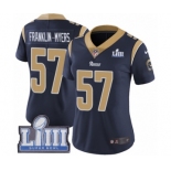 Women's Nike Los Angeles Rams #57 John Franklin-Myers Navy Blue Team Color Vapor Untouchable Limited Player Super Bowl LIII Bound NFL Jersey