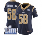 Women's Nike Los Angeles Rams #58 Cory Littleton Navy Blue Team Color Vapor Untouchable Limited Player Super Bowl LIII Bound NFL Jersey