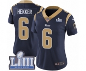 Women's Nike Los Angeles Rams #6 Johnny Hekker Navy Blue Team Color Vapor Untouchable Limited Player Super Bowl LIII Bound NFL Jersey