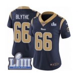 Women's Nike Los Angeles Rams #66 Austin Blythe Navy Blue Team Color Vapor Untouchable Limited Player Super Bowl LIII Bound NFL Jersey