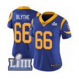 Women's Nike Los Angeles Rams #66 Austin Blythe Royal Blue Alternate Vapor Untouchable Limited Player Super Bowl LIII Bound NFL Jersey