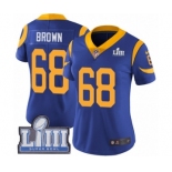 Women's Nike Los Angeles Rams #68 Jamon Brown Royal Blue Alternate Vapor Untouchable Limited Player Super Bowl LIII Bound NFL Jersey