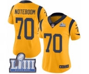 Women's Nike Los Angeles Rams #70 Joseph Noteboom Limited Gold Rush Vapor Untouchable Super Bowl LIII Bound NFL Jersey