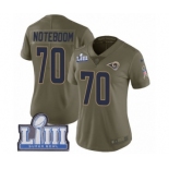 Women's Nike Los Angeles Rams #70 Joseph Noteboom Limited Olive 2017 Salute to Service Super Bowl LIII Bound NFL Jersey