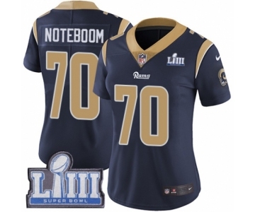 Women's Nike Los Angeles Rams #70 Joseph Noteboom Navy Blue Team Color Vapor Untouchable Limited Player Super Bowl LIII Bound NFL Jersey