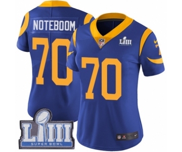 Women's Nike Los Angeles Rams #70 Joseph Noteboom Royal Blue Alternate Vapor Untouchable Limited Player Super Bowl LIII Bound NFL Jersey