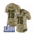 Women's Nike Los Angeles Rams #76 Orlando Pace Limited Camo 2018 Salute to Service Super Bowl LIII Bound NFL Jersey