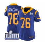 Women's Nike Los Angeles Rams #76 Rodger Saffold Royal Blue Alternate Vapor Untouchable Limited Player Super Bowl LIII Bound NFL Jersey