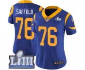 Women's Nike Los Angeles Rams #76 Rodger Saffold Royal Blue Alternate Vapor Untouchable Limited Player Super Bowl LIII Bound NFL Jersey