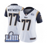 Women's Nike Los Angeles Rams #77 Andrew Whitworth White Vapor Untouchable Limited Player Super Bowl LIII Bound NFL Jersey