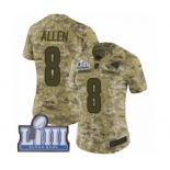 Women's Nike Los Angeles Rams #8 Brandon Allen Limited Camo 2018 Salute to Service Super Bowl LIII Bound NFL Jersey