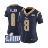 Women's Nike Los Angeles Rams #8 Brandon Allen Navy Blue Team Color Vapor Untouchable Limited Player Super Bowl LIII Bound NFL Jersey