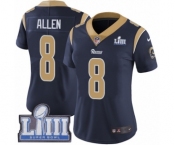 Women's Nike Los Angeles Rams #8 Brandon Allen Navy Blue Team Color Vapor Untouchable Limited Player Super Bowl LIII Bound NFL Jersey