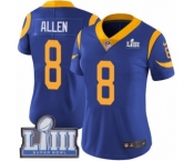 Women's Nike Los Angeles Rams #8 Brandon Allen Royal Blue Alternate Vapor Untouchable Limited Player Super Bowl LIII Bound NFL Jersey