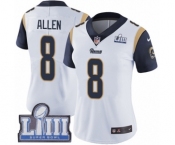 Women's Nike Los Angeles Rams #8 Brandon Allen White Vapor Untouchable Limited Player Super Bowl LIII Bound NFL Jersey