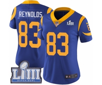 Women's Nike Los Angeles Rams #83 Josh Reynolds Royal Blue Alternate Vapor Untouchable Limited Player Super Bowl LIII Bound NFL Jersey