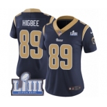 Women's Nike Los Angeles Rams #89 Tyler Higbee Navy Blue Team Color Vapor Untouchable Limited Player Super Bowl LIII Bound NFL Jersey