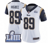 Women's Nike Los Angeles Rams #89 Tyler Higbee White Vapor Untouchable Limited Player Super Bowl LIII Bound NFL Jersey