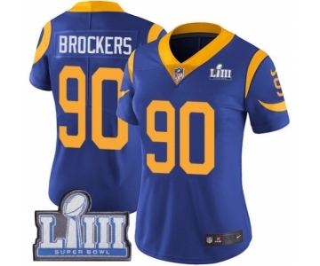 Women's Nike Los Angeles Rams #90 Michael Brockers Royal Blue Alternate Vapor Untouchable Limited Player Super Bowl LIII Bound NFL Jersey