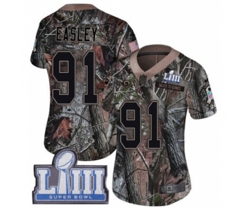 Women's Nike Los Angeles Rams #91 Dominique Easley Camo Rush Realtree Limited Super Bowl LIII Bound NFL Jersey