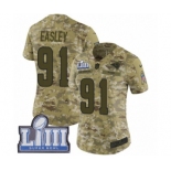 Women's Nike Los Angeles Rams #91 Dominique Easley Limited Camo 2018 Salute to Service Super Bowl LIII Bound NFL Jersey